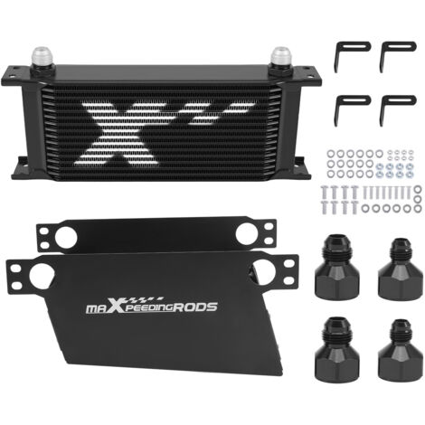 16-Row Oil Cooler for Universal Cars with Corner Brace Kit AN10 Aluminum Design