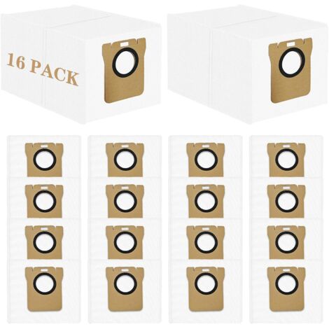 16 sacs à poussière - compatibles avec les aspirateurs robots Dreame S10/S20/X10/X20/L10/M40