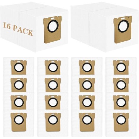 16 sacs à poussière - compatibles avec les aspirateurs robots Dreame S10/S20/X10/X20/L10/M40