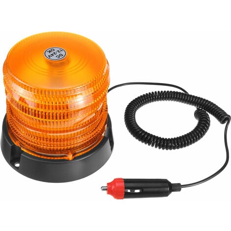 Lampeggiante Girofaro LED 12 / 24 V Base Magnetica / Ventosa Trattore -  Muletto