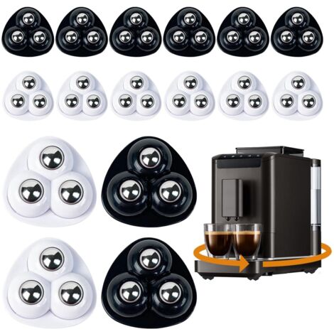 16 Stück kleine Möbelrollen, selbstklebend, PVC, 3 Löcher, Mini-Möbelrollen, 360 Grad, zum Transportieren von Geräten, kleinen Möbeln, Blumenornamenten