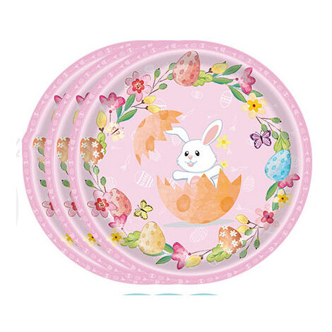 16 Stück Osterteller,9 Zoll Ostern Pappteller Happy Easter Pappteller,Osterteller Pappe Ostereier Papierteller Partygeschirr Osterdeko für Ostern Dekoration Geschirrset Ostern Party Tischdeko