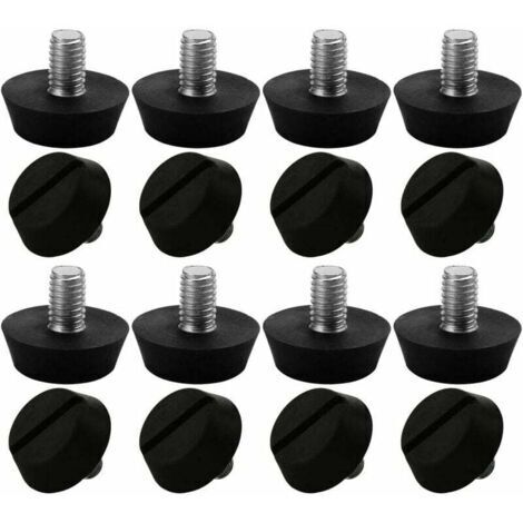 16 Stück Verstellbare Möbelfüße Nivellierfuß Bein Sockel Tisch Stuhl Verstellbar Bodenschutz M6 x 10 x 20mm--TRIMEC