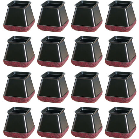 16 tapas de silicona para patas de silla (cuadradas), adecuadas para patas de silla de 13-20 mm, almohadillas protectoras para muebles de madera dura