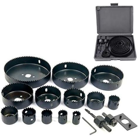 16-teiliges Konstruktions-Lochsägen-Set, 19 – 127 mm, für Holz, Metall, Gips
