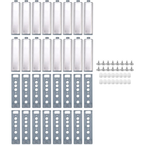 16-teiliges Set robuster Edelstahl-Druckknopfverschlüsse für Schränke, Kommoden, Türen und Schubladen