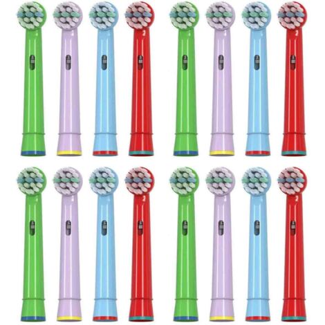 16 Têtes de Brosse à Dents pour Enfants - Compatibles avec Brosse à Dents Électriques