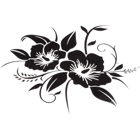 16 x 15,6 cm Blumenmuster-Stoßstangendekoration für Motorrad und Auto