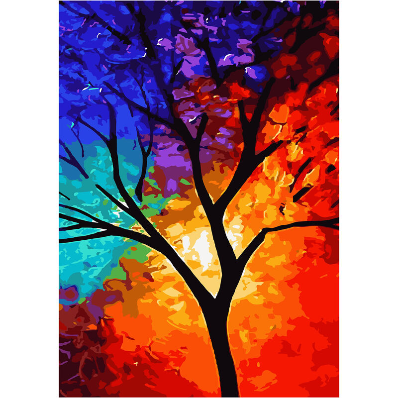 

Asupermall - 16 x 20 pulgadas DIY Pintura al oleo sobre lienzo Kit de pintura por numero para adultos, ninos, principiantes, hermoso paisaje, planta,