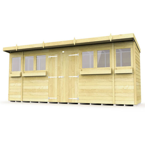 16 x 4 Pent Summer Shed