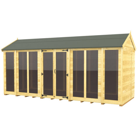 16 x 7 Apex Summer House (Full Height Window)