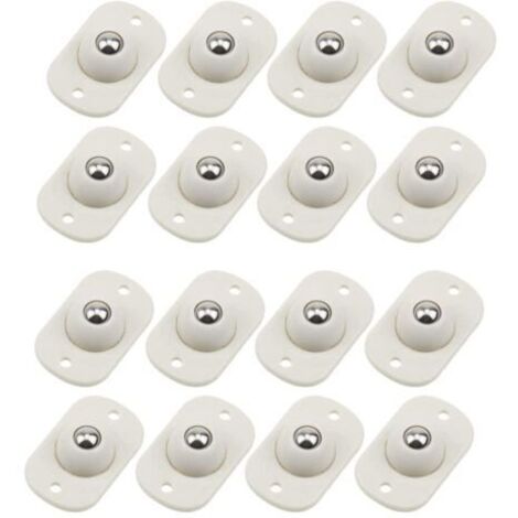 16 x Roulettes de Transfert Auto-adhésives Roulettes à Billes Adhésives Roues à Bille de Convoyeur Adhésives Rotation à 360° pour Pied de Meuble