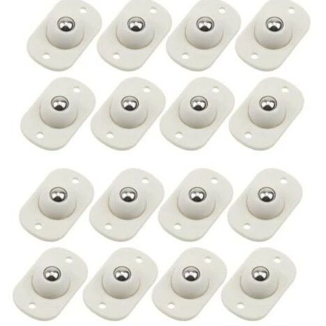 16 x Roulettes de Transfert Auto-adhésives Roulettes à Billes Adhésives Roues à Bille de Convoyeur Adhésives Rotation à 360° pour Pied de Meuble