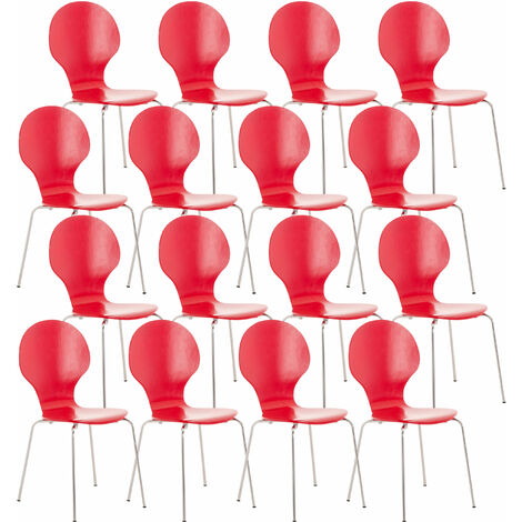 16 x Stapelstuhl DIEGO rot