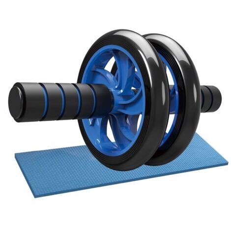 16 Zoll (ca. 40 cm) geräuschloser Bauchroller, blau, für Rumpf- und Bauchmuskeltraining