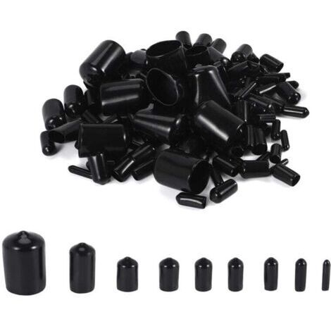 160 copertine di protezione in gomma morbida per file di bulloni, assortite in 9 dimensioni circolari