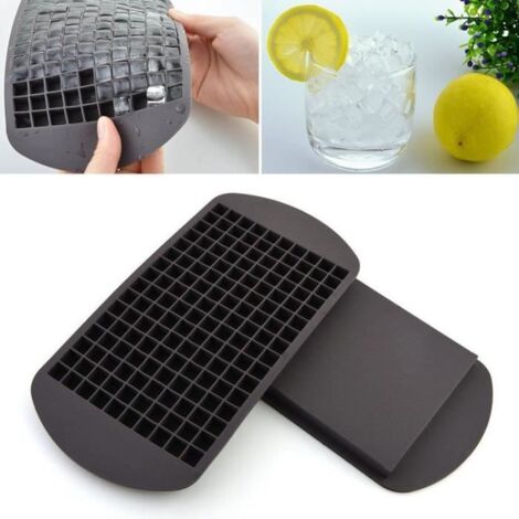 160 grilles Plateau Bac à glaçons Silicone Noir