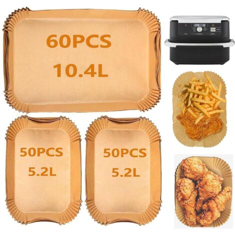 160 Pièces Papier Cuisson Air Fryer Ninja AF500EU/AF500EUCP, Résistant à la chaleur, Papier Friteuse Jetable Air Fryer Accessories Plat Pour Ninja Foodi Flex 10,4L/Cosori Air Fryer 10L