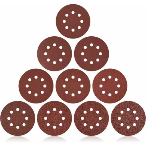 160 Stück Schleifscheiben, 125 mm Schleifscheiben, Schleifpapier für Kreisschleifer, Körnung 20 × 60/80/100/120/150/240 und 10 × 320/400/600/1000