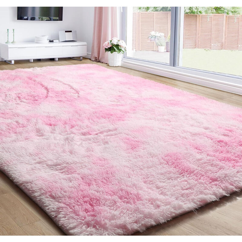 Freosen - 160 x 200cm Tapis pour Salon Chambre à Poils Longs Tapis Chambre d'enfant Grande Taille Doux Moelleux Rose