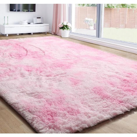 FREOSEN 160 x 200cm Tapis pour Salon Chambre à Poils Longs Tapis Chambre d'enfant Grande Taille Doux Moelleux Rose