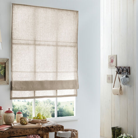 160 x 220cm(L x H) - Store Bateau Must Briza 100% Lin - Lin
