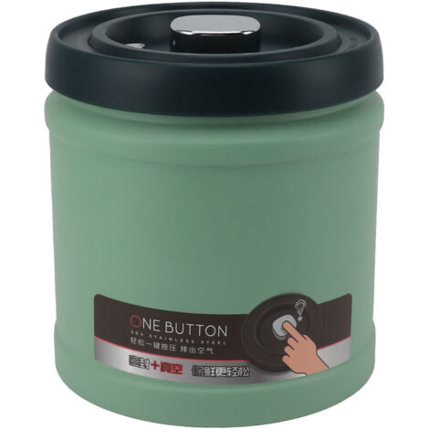 1600 ml Edelstahl-Vorratsdose, luftdicht vakuumisoliert, für Kaffee, Tee, Müsli, Zucker – 14,2 x 14,6 cm, Mintgrün