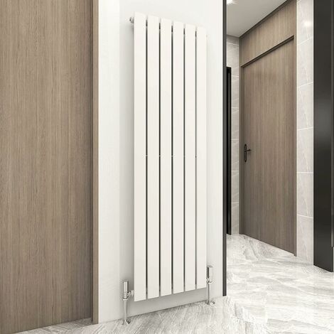 1600 x 408mm Single Designer Flat Panel Central Heating Radiator WHITE