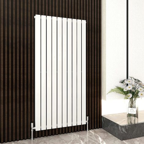 1600 x 680mm Double Designer Flat Panel Central Heating Radiator WHITE