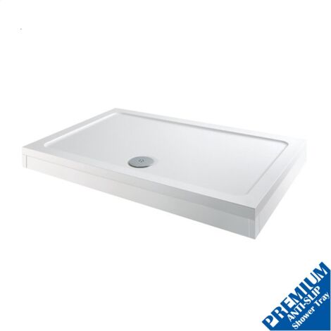 1600 x 800mm Shower Tray Rectangular Easy Plumb Premium Anti-Slip FREE Waste