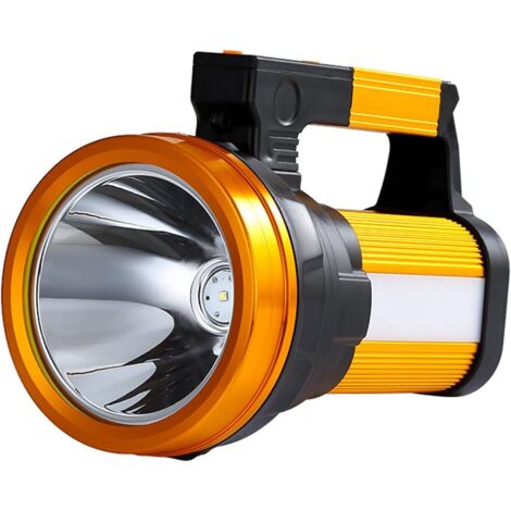 16000 mAh LED Outdoor P70 Fernlicht-Taschenlampe 5680 lm, wiederaufladbar, für Notfälle, Camping, Feuerwehr, Patrouille, Angeln, Suchscheinwerfer – Spitzenversion mit acht Lithium-Ionen-Akkus