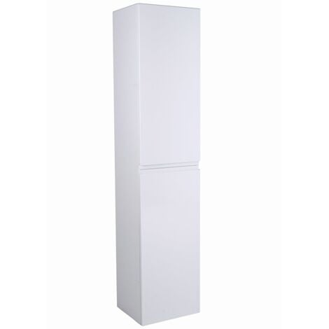 AQUARISS 1600mm Wall Mounted White Gloss Tall Bathroom Storage Unit