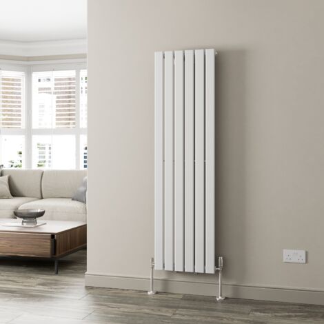 1600x452mm Designer Radiator Vertical White Flat Panel Rads Single Panel