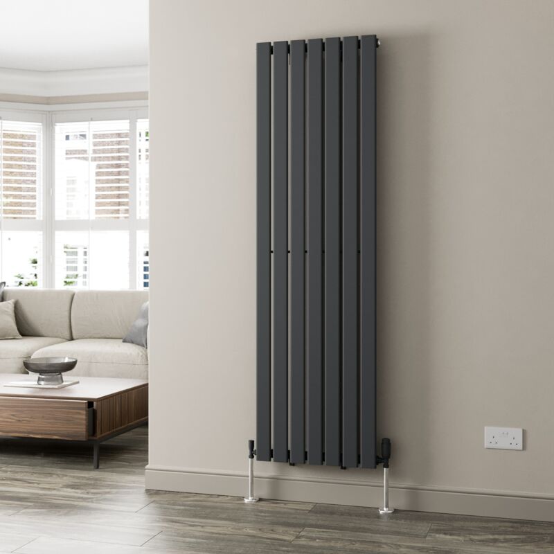 Image of Anthracite Designer Radiator Vertical Horizontal Flat&hellip;