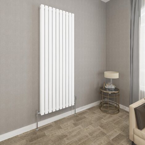 1600x590mm White Double Oval Column Radiator Vertical Modern Central Heating Radiators