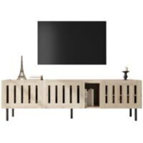 1604047cm Lowboards,Minimalistischer TV-Schrank,TV-Ständer aus Naturholz,Schrank mit durchbrochenem Design,TV-Board Geeignet für 65-Zoll-Fernseher,MDF