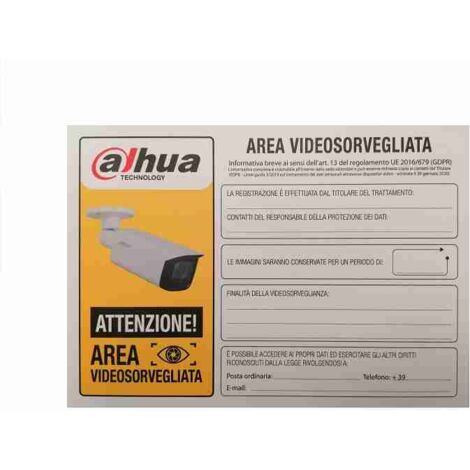 YIKIADA 2 Cartelli Area Videosorvegliata Per Ragioni Di Sicurezza - Foto 7