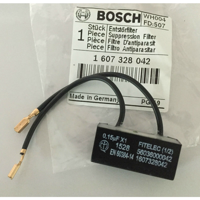 

Bosch Repuestos - 1607328042 Suppression Filter Antiparasitario BOSCH GWS PWS GEB GNF GFF BWS WKS