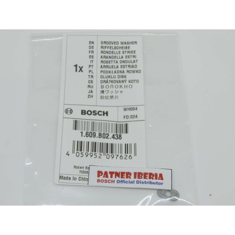 

1609B02438 Grooved Washer: Genuine BOSCH spare-part