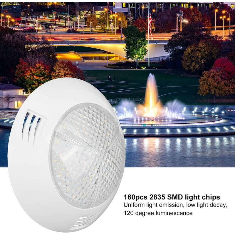 YB - Jeffergarden Fournyaa Lampe de Piscine, étanche, Haute luminosité, résistance à la Corrosion, Lampe de Paysage, Large Plage d'éclairage, sre,