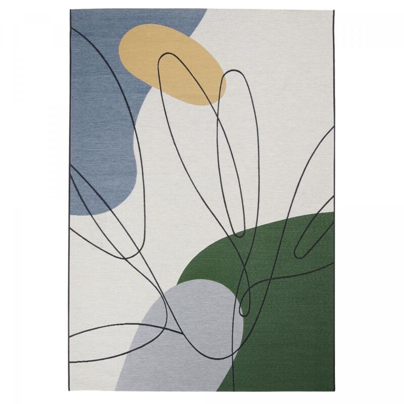 Unamourdetapis - Tapis extérieur kilim 120x180 beige et vert rectangle aza