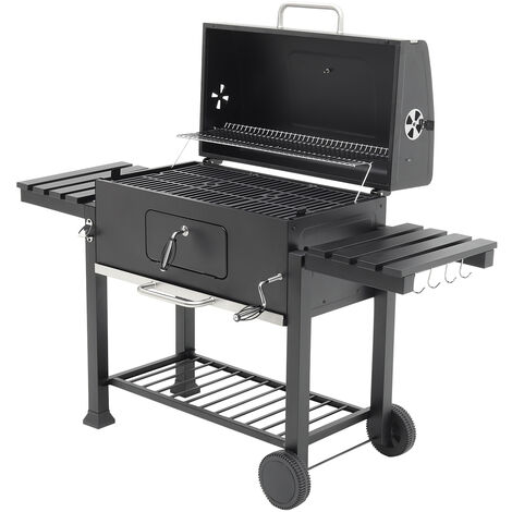 160x60x92CM Large BBQ Grills Stove Trolley Built in Thermometer