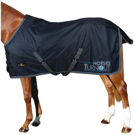 162 cm, Blu: Coperta impermeabile da paddock senza imbottitura e tessuto esterno 600 denari modello Turnout
