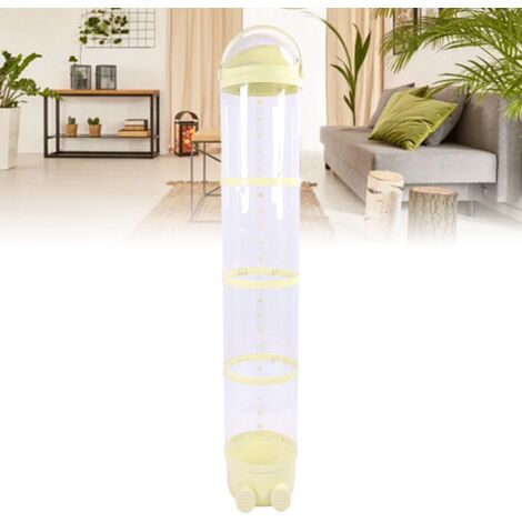 162 cm lange, transparente, beleuchtete Aufbewahrungsröhre für Plüschtiere – Organizer mit verstellbarem Umgebungslicht für Spielzeug und Kuscheltiere im Schlaf- oder Wohnzimmer – Gelb