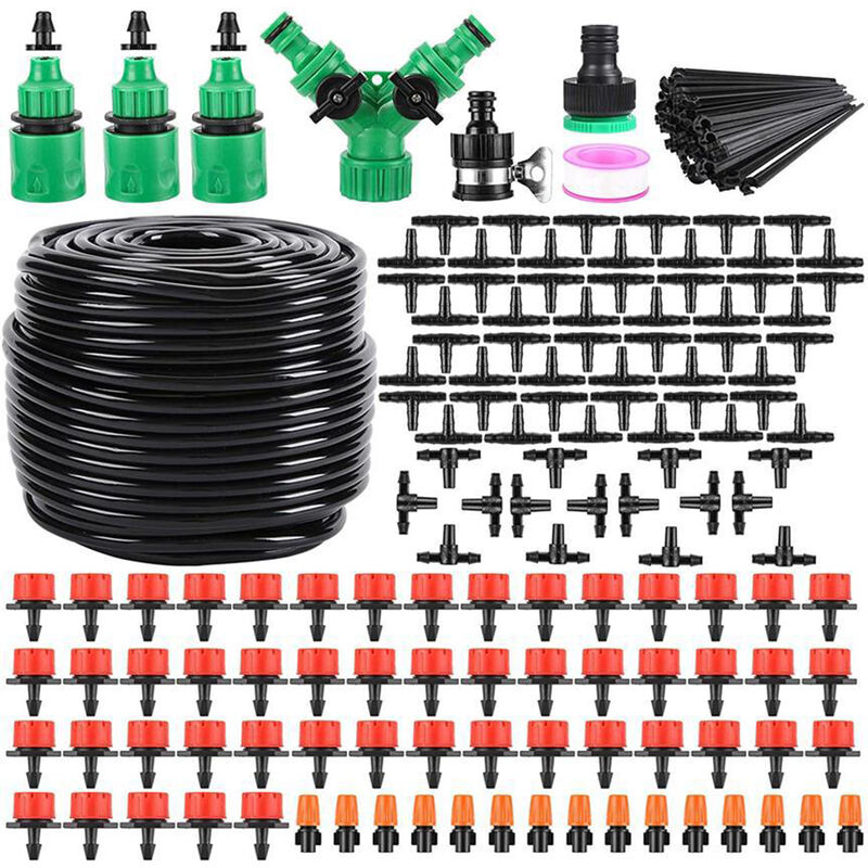 164ft 50m Kit d'irrigation d'arrosage automatique bricolage jardin extérieur irrigation goutte à goutte système de floraison par aspersion