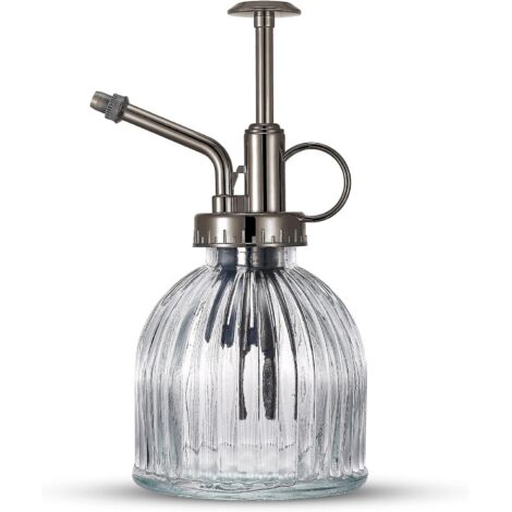 16,5 Cm De Haut En Verre Mr. Plant  Flacon Pulvrisateur D'arrosage En Verre Transparent Et Vintage Avec Pompe Suprieure, Petit Arrosoir Succulent