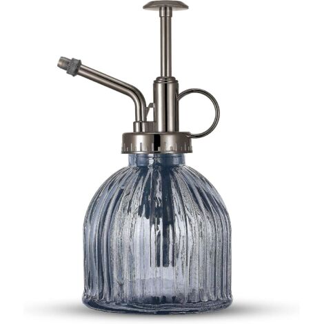 16,5 Cm De Haut En Verre Mr. Plant  Gris, Flacon Pulvrisateur D'arrosage En Verre Vintage Avec Pompe Suprieure, Petit Arrosoir Succulent D'intrieu