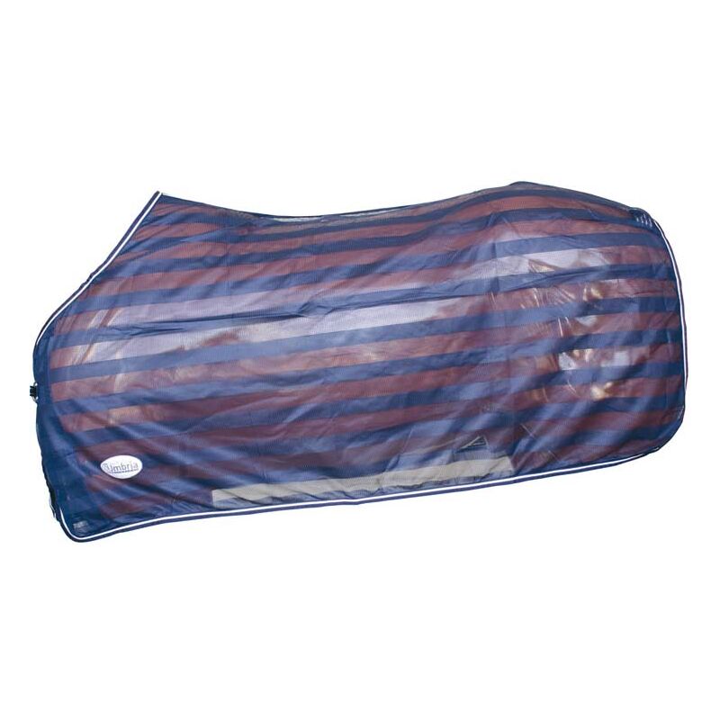 145 cm, Vert: Couverture en filet anti-mouches Valencia avec sangle de poitrine réglable par boucle