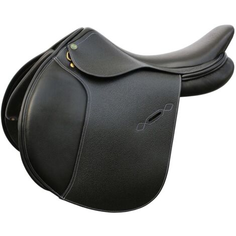 16,5", nero: Sella da salto Henri De Rivel modello Classic in cuoio con seggio profondo