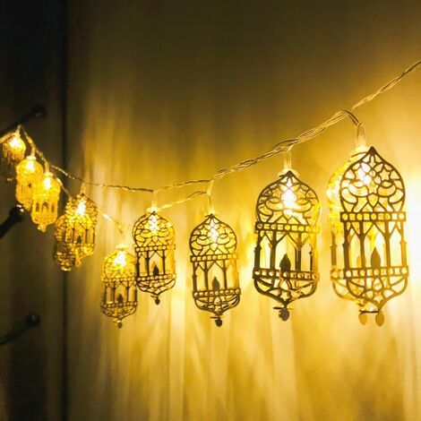 Ramadan Guirlande Lumineuse, Décoration Ramadan, Décoration Eid Mubarak,  Ramadan Decoration Guirlandes Lumineuses Étoile Lune[H4650]